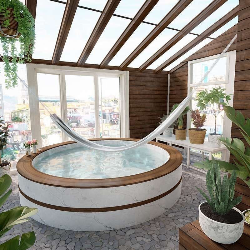 Sunken Hot Tub Oasis