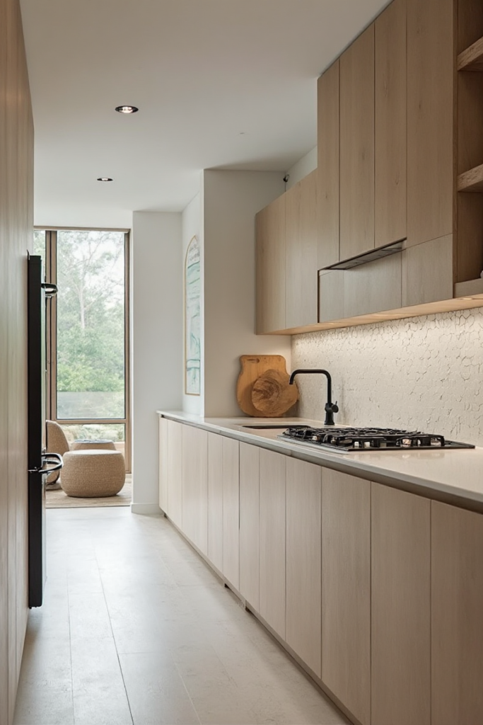 Modern Minimalist Kitchen: Linear Elegance Meets Natural Light