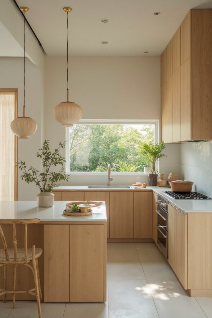 Small Japandi Kitchen: Zen Minimalism