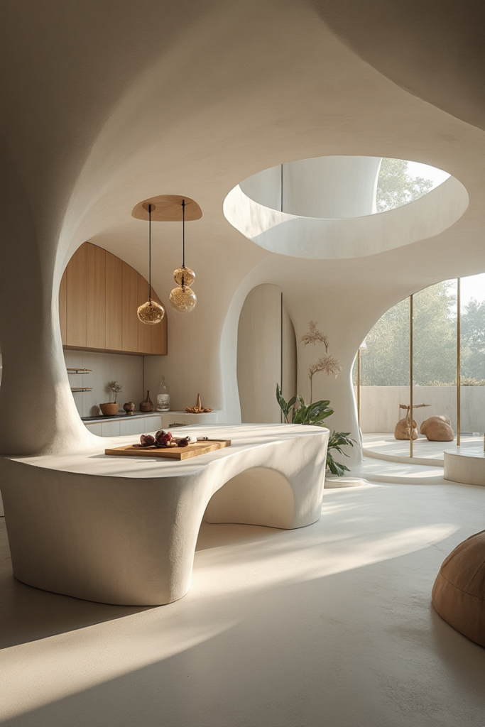 Sculptural Organic Kitchen Design