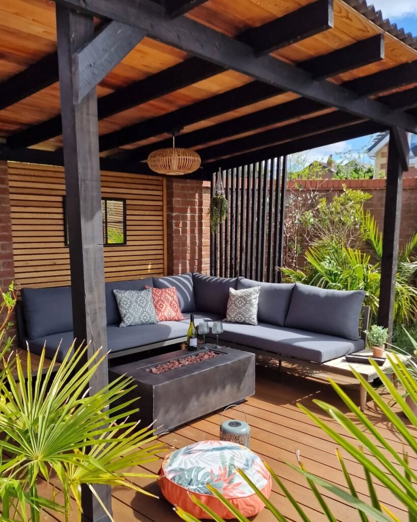 Tropical Urban Retreat with Fire Feature