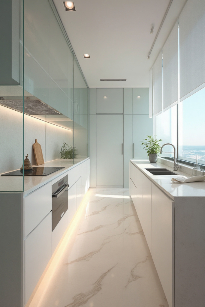 High-Rise Minimalist Kitchen