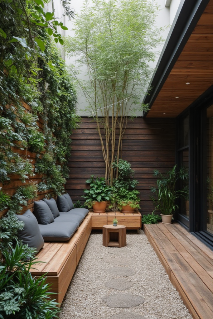 Landscape Idea For Backyard: Modern Courtyard Lounge