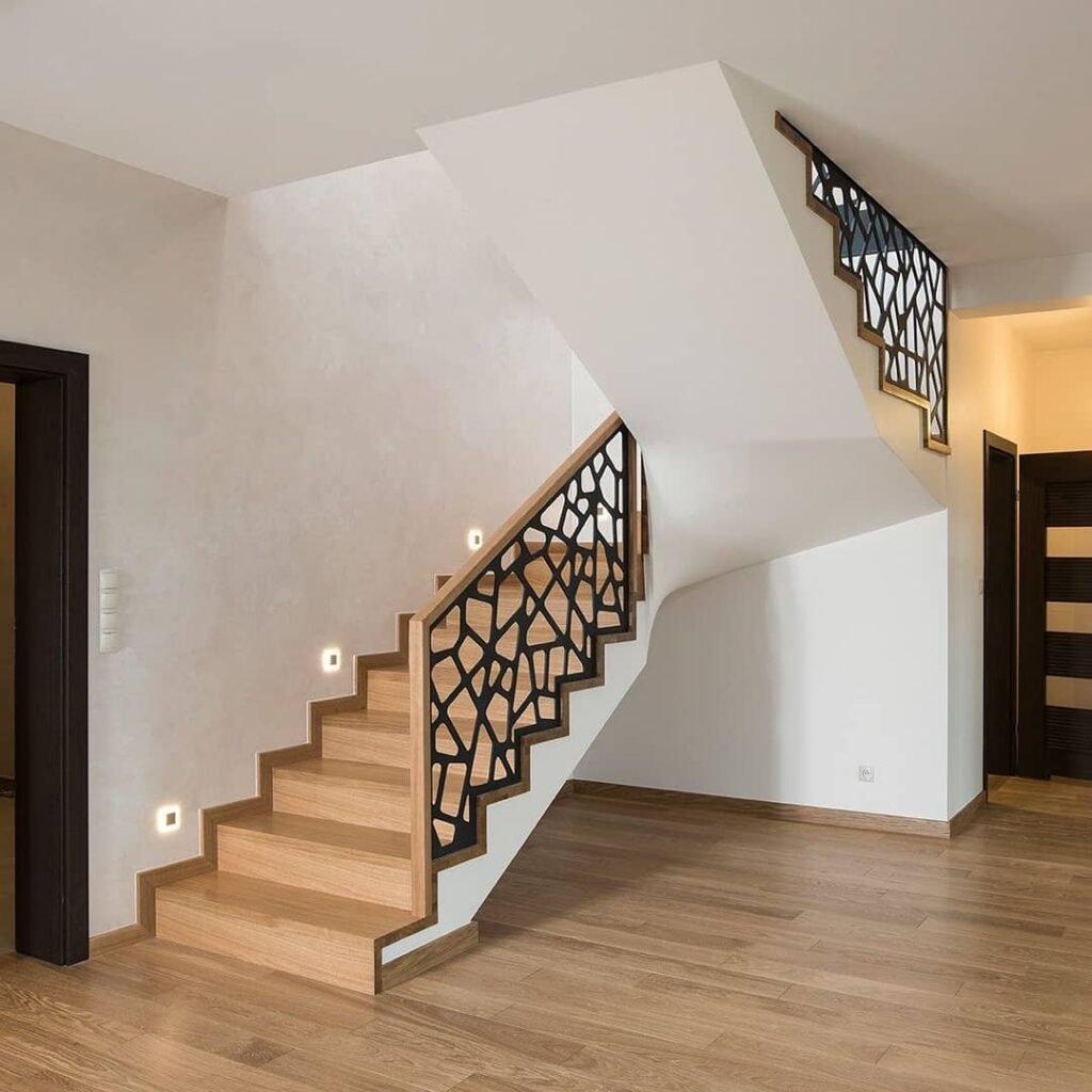 Modern Staircase Remodel: Organic Patterns