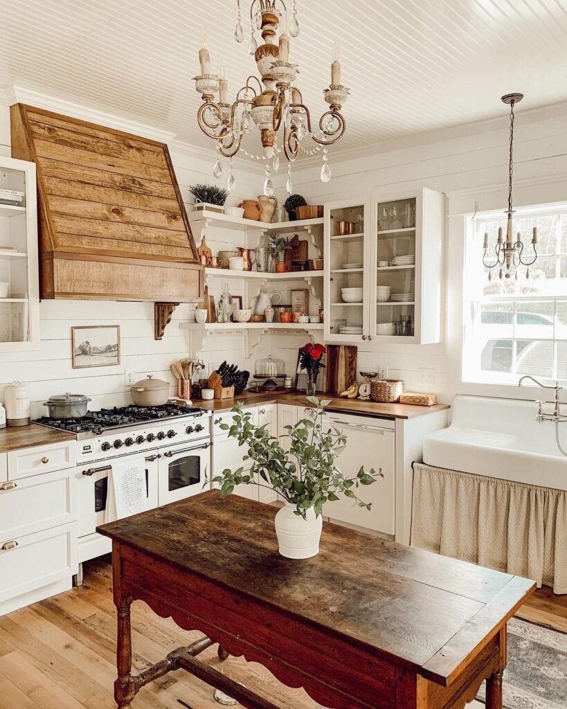 Rustic Farmhouse Kitchen with Vintage Decor