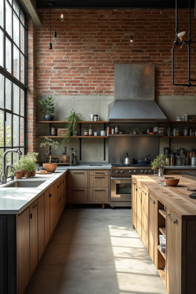 Industrial Japandi Kitchen: Raw Authenticity