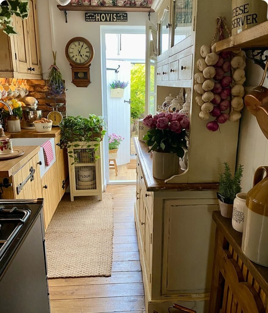 Cottage Kitchen with Floral Accents
