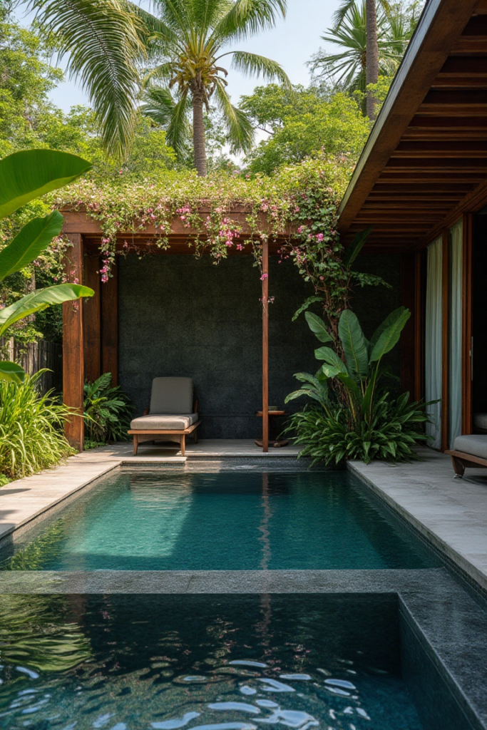 Luxury Pool Design with Tropical Garden Elements
