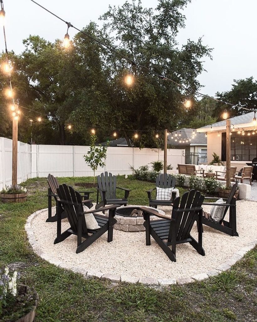 Rustic Charm: Intimate Fire Pit Gathering Space