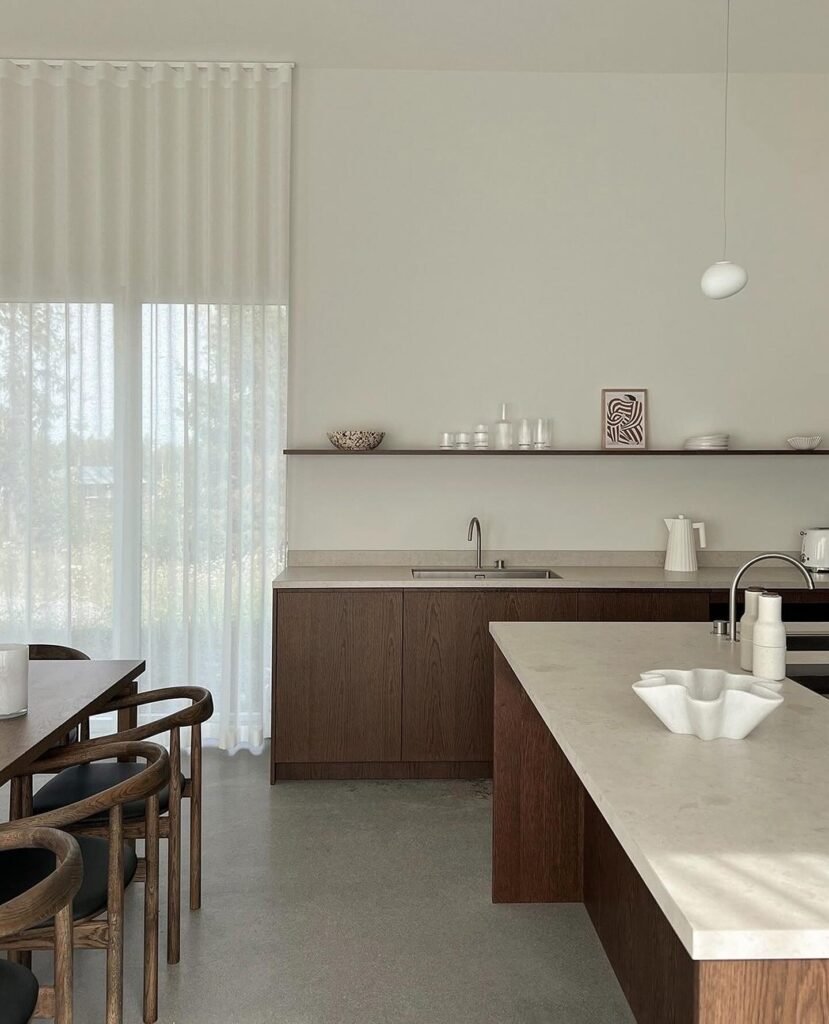 Warm Wood Minimalist Kitchen