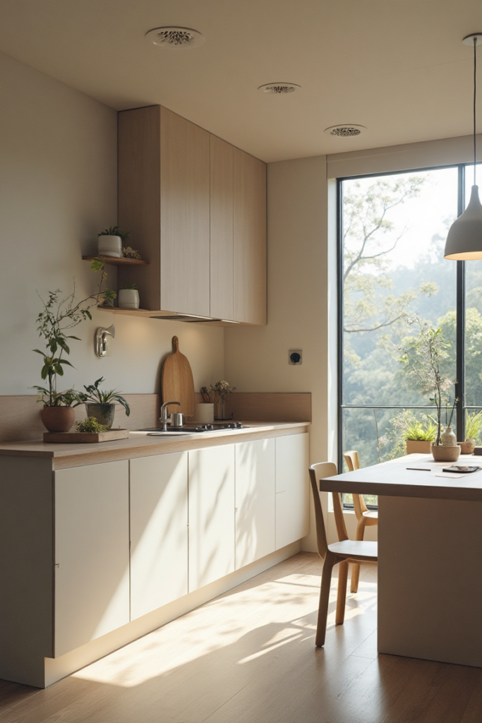 Compact Bright Kitchen