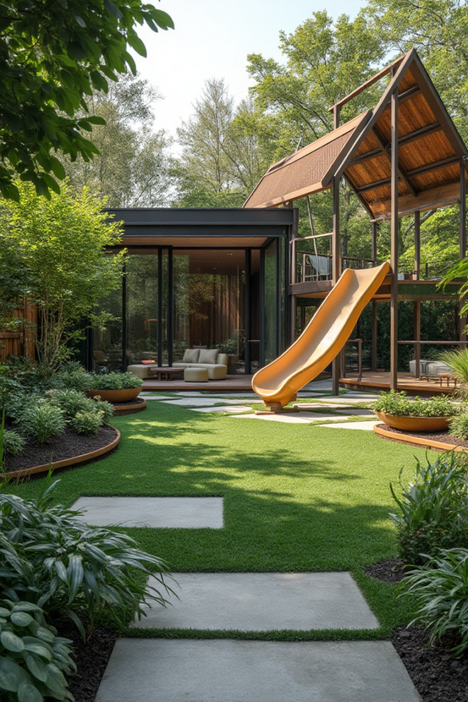 Small Garden Landscape: Modern Family Retreat