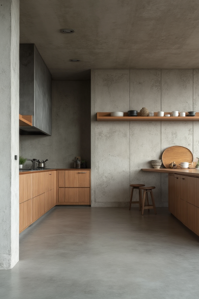 Zen Concrete Kitchen