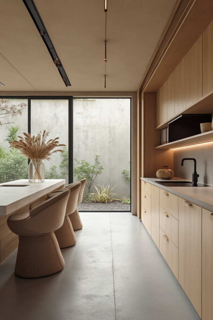 Natural Light Kitchen with Zen Elements