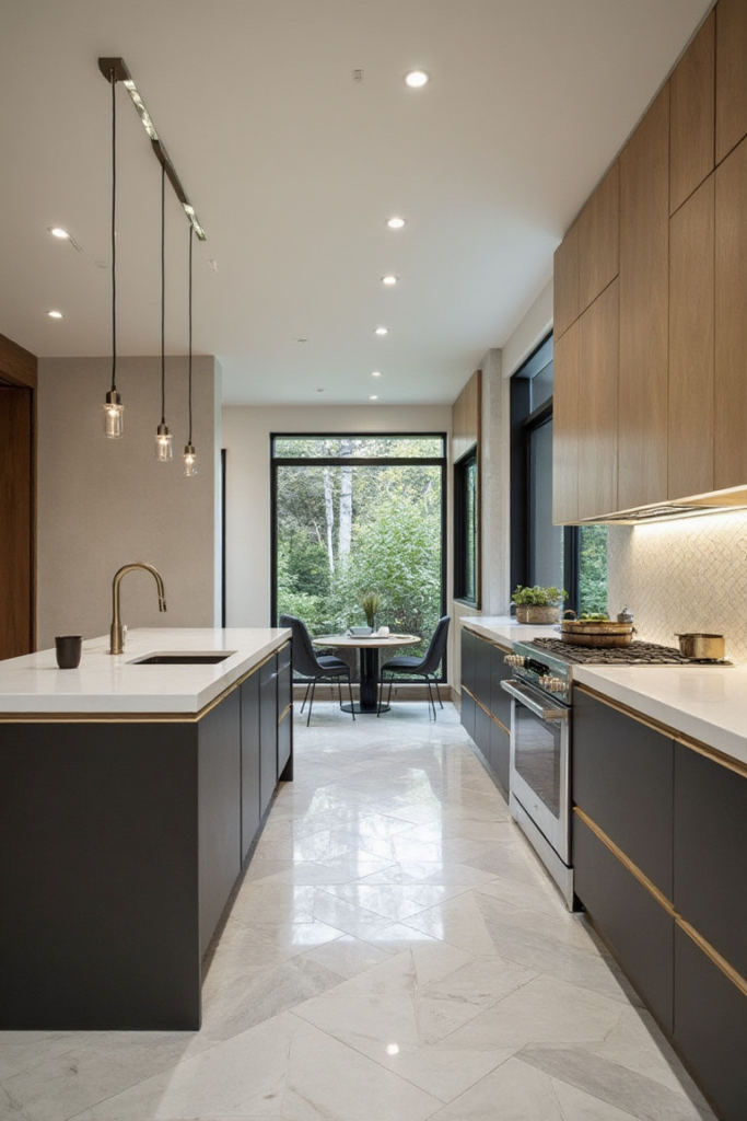 Sleek Modern Kitchen with Natural Elements
