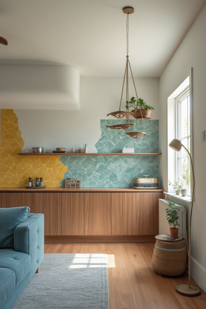 Bold Backsplash for Rental Kitchen Impact