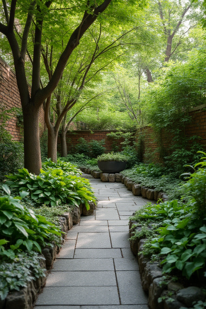 Small Garden Landscape: Shaded Urban Retreat