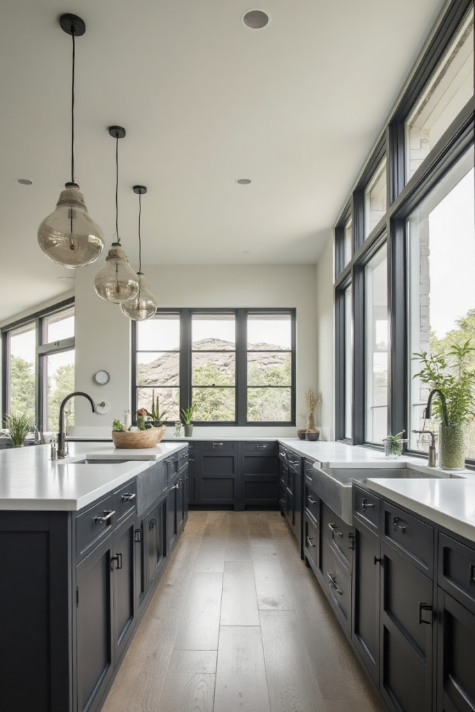 Elegant Farmhouse Kitchen with Custom Cabinetry