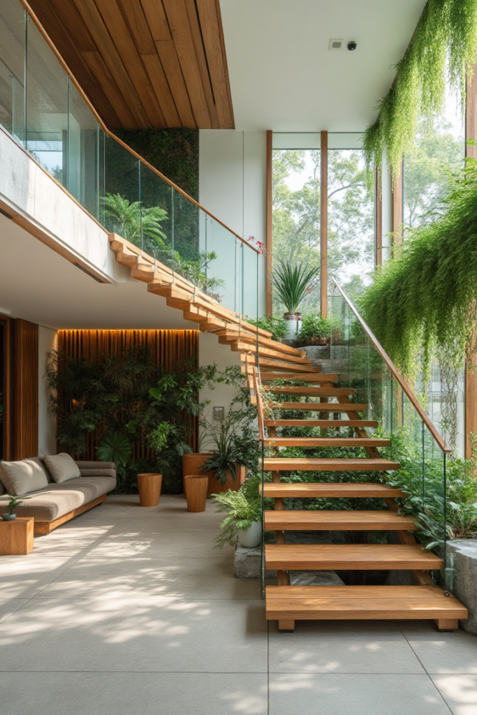 Biophilic Staircase Remodel: Nature-Integrated Design