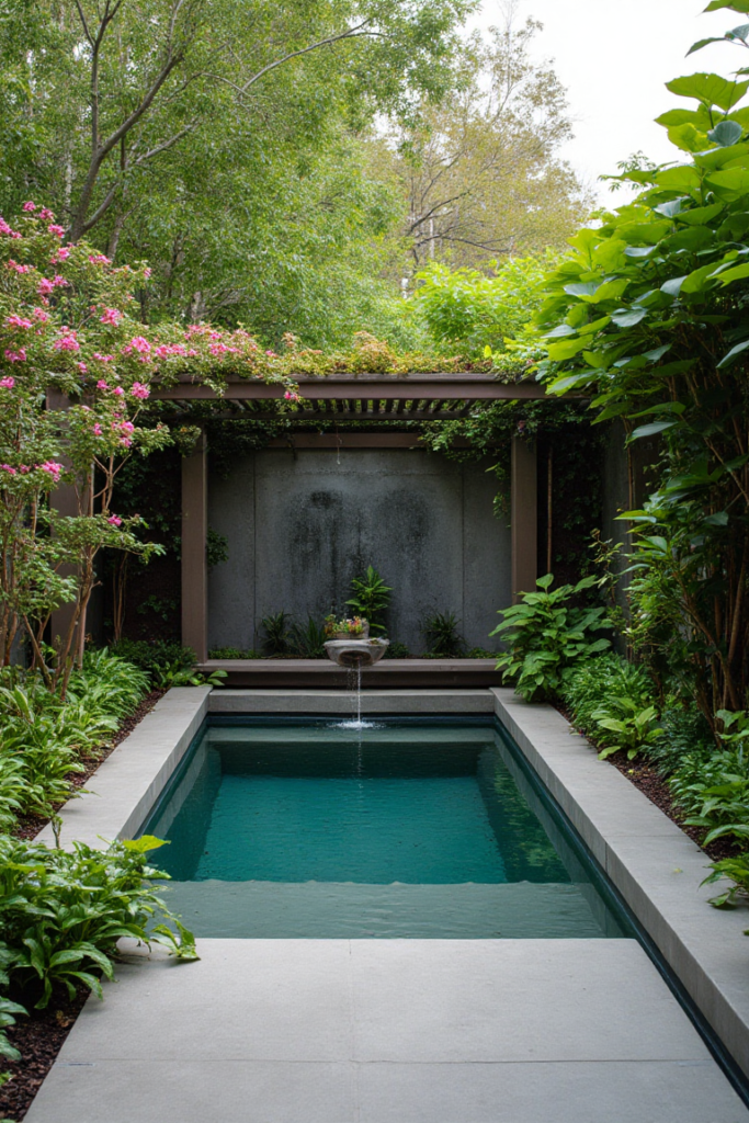 Secret Garden Pool Design with Lush Landscaping