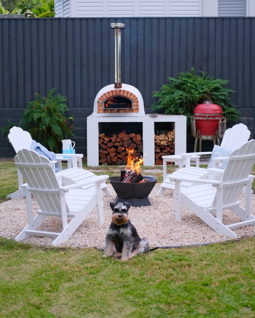 Multi-Functional Pizza Oven and Fire Pit Zone