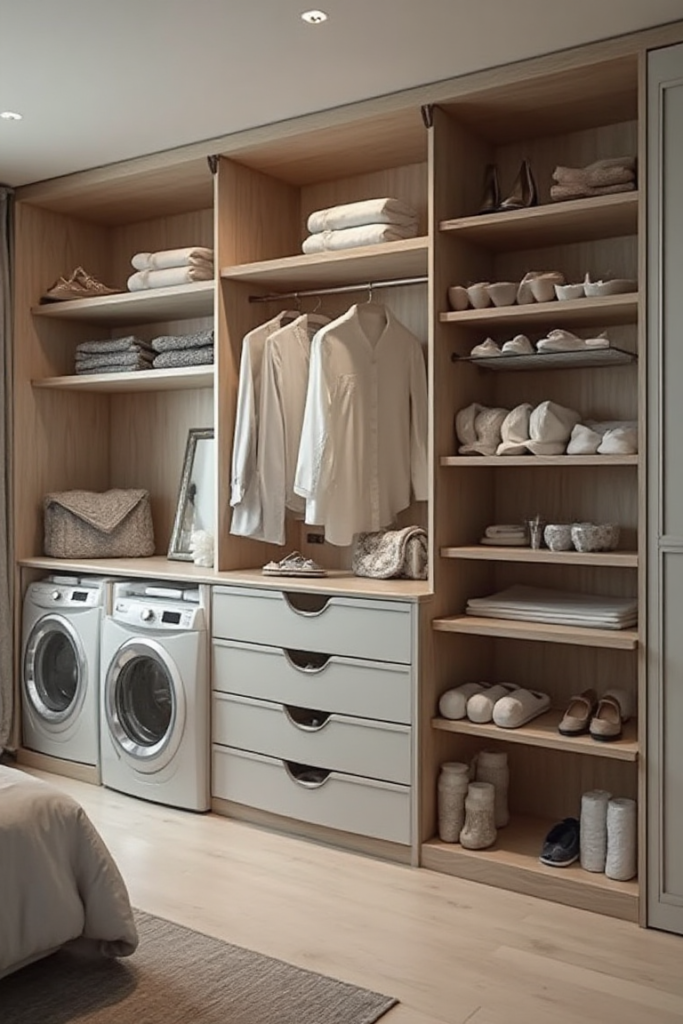 Closet By Design Walk In with Laundry Integration