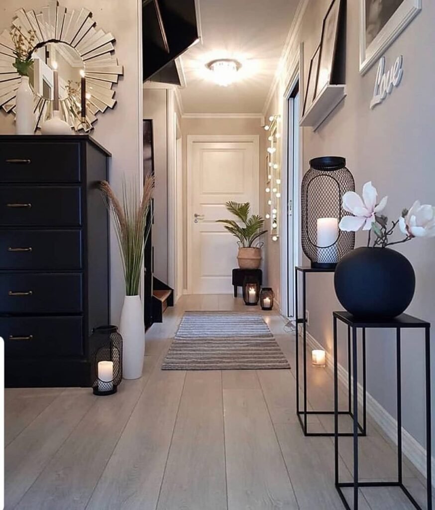 Small Entryway Ideas: Modern Black & White