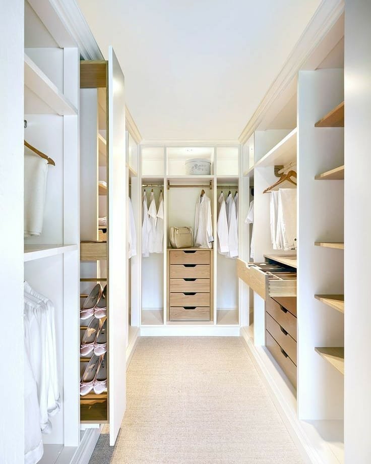 Walk In Closet Ideas U Shaped Design