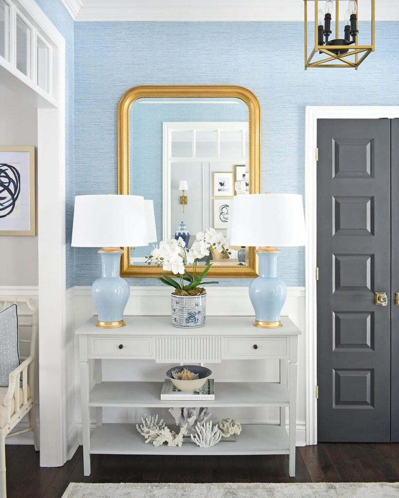 Small Foyer Design: Coastal Console Styling