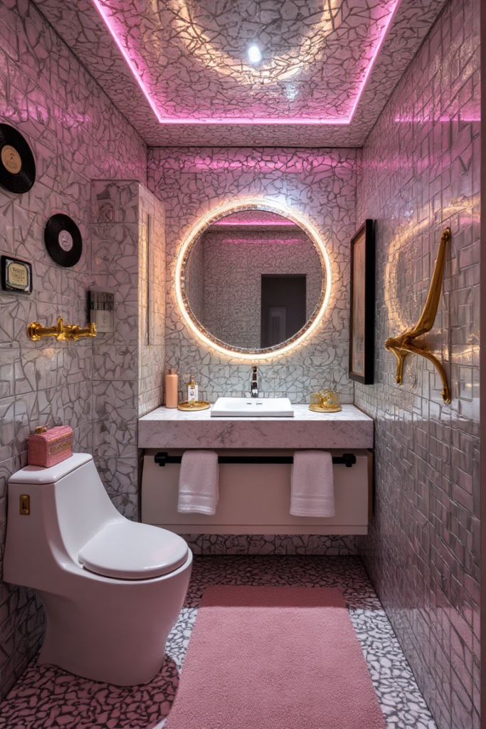 Disco Glam Powder Room