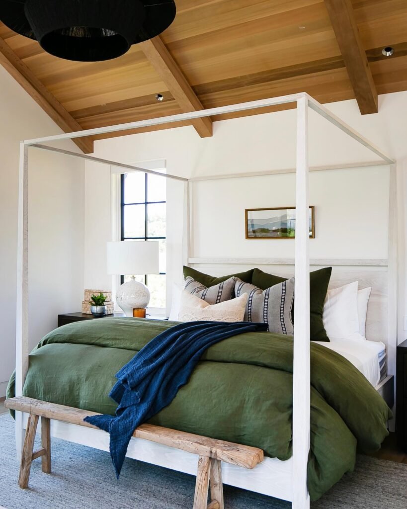 Modern Earthy Bedroom with Forest Tones