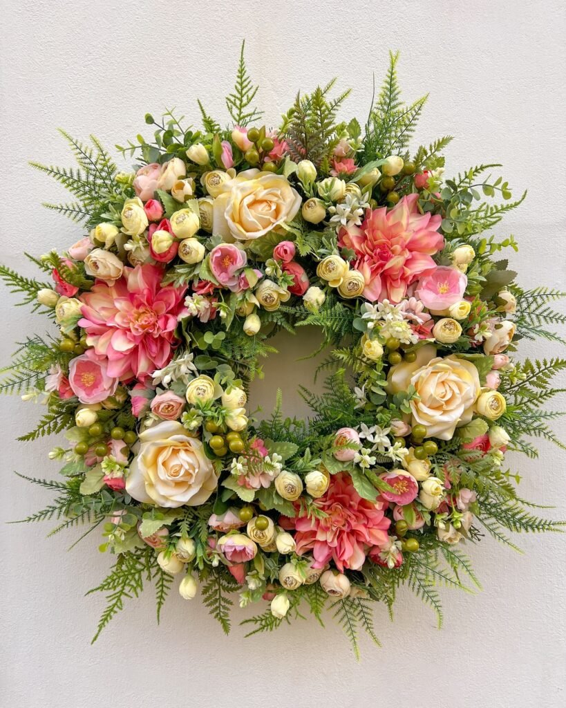 Romantic Spring Garden Wreath