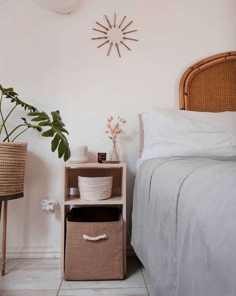 Clean Earthy Bedroom Aesthetic with Natural Elements