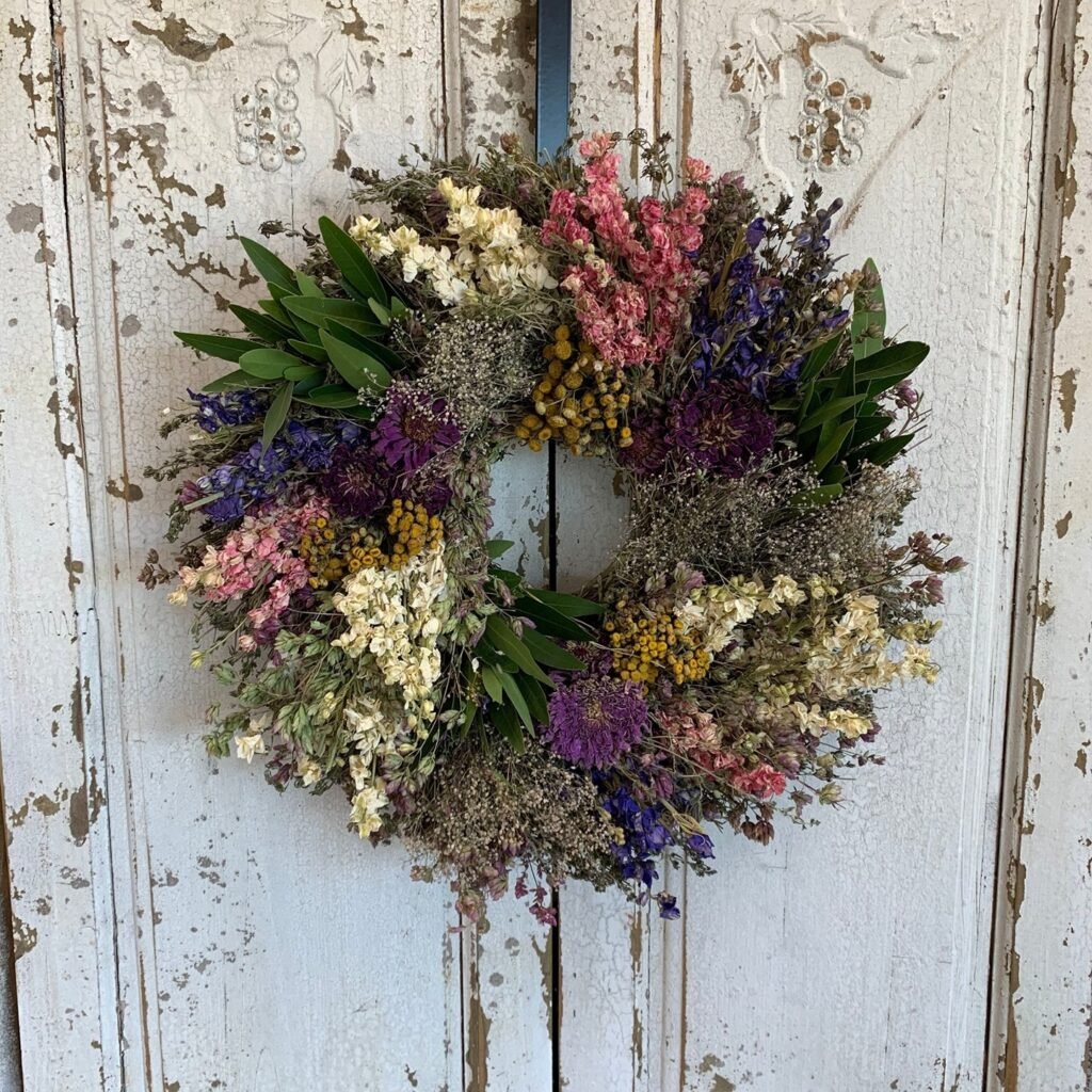 Vintage Garden Dried Wreath