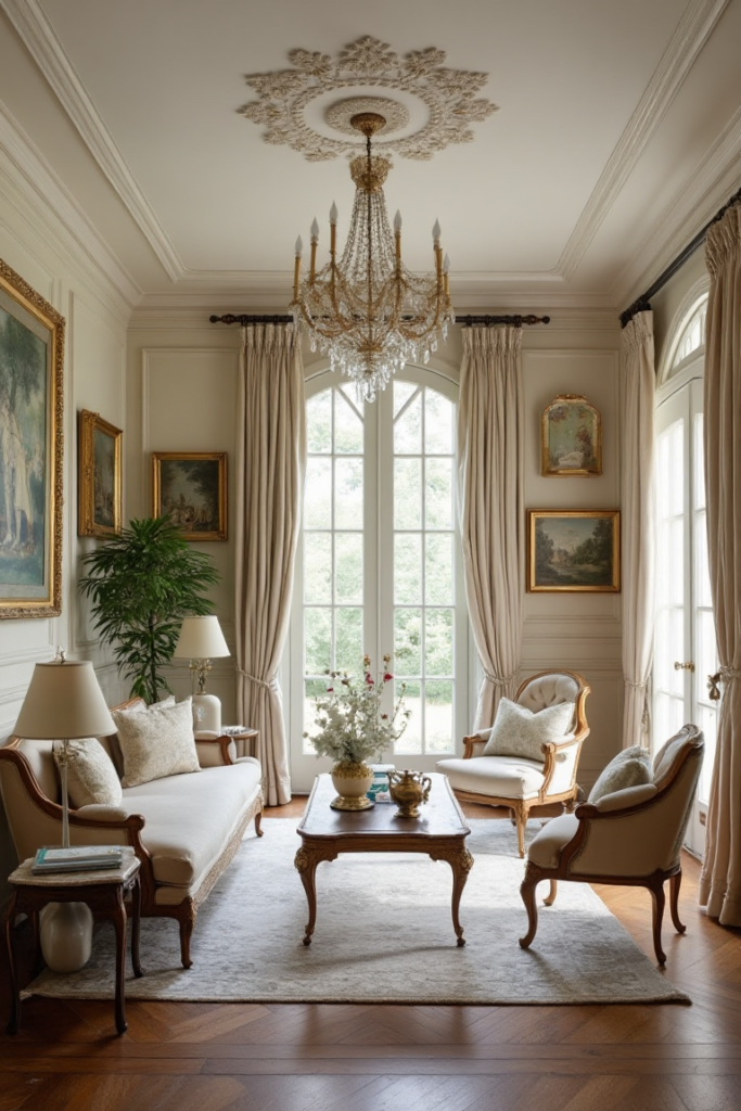 Modern Old Money House Interior: Refined Sitting Area