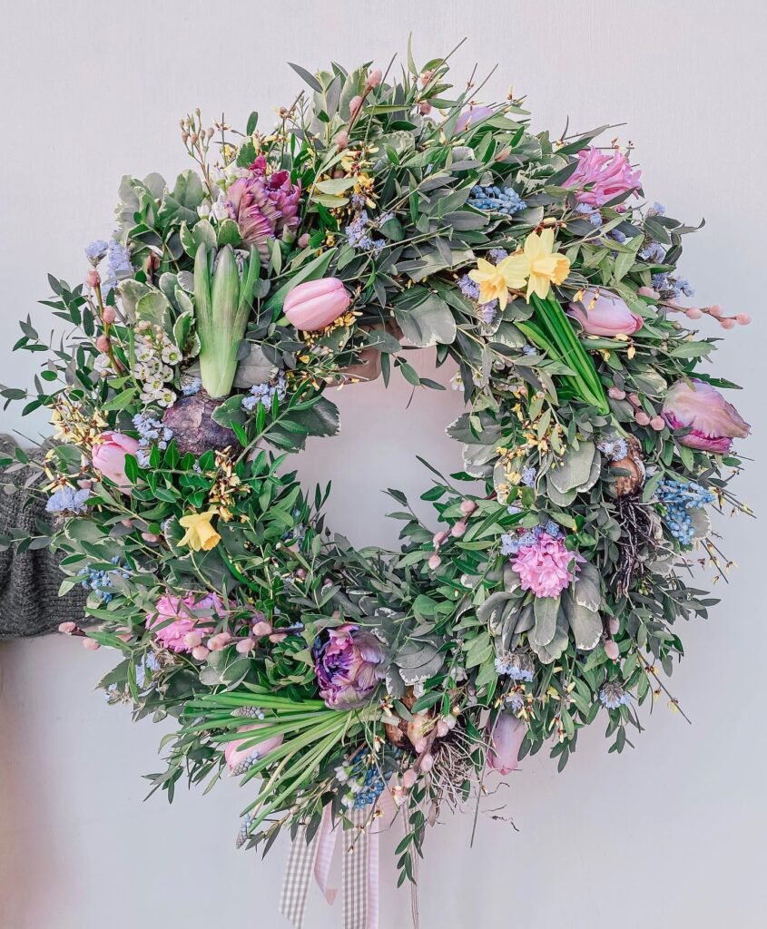 Spring Garden Front Door Wreath