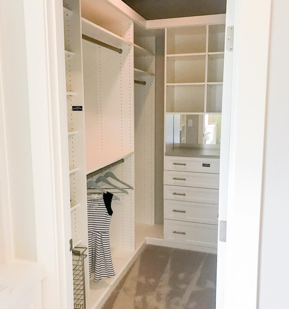 Small Space Walk In Closet with Adjustable System