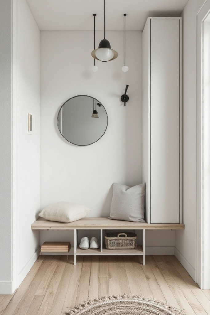 Tiny Entryway: Minimalist Mudroom