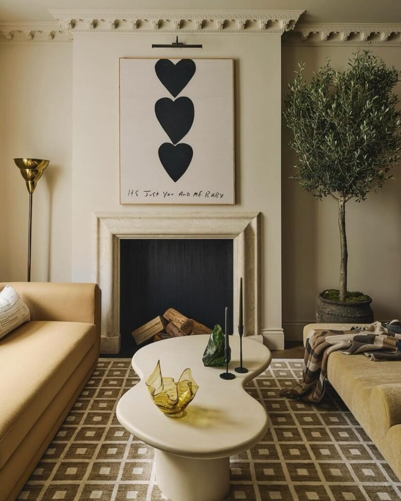 Modern Old Money House Interior: Contemporary Living Space