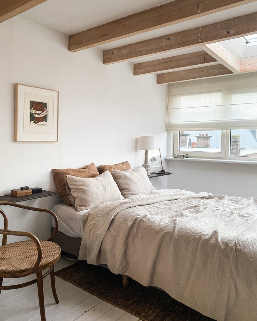 Clean Earthy Bedroom with Minimalist Touch