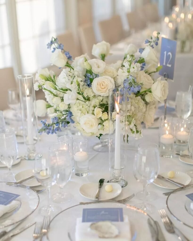 Elegant Spring Banquet Table Centerpiece