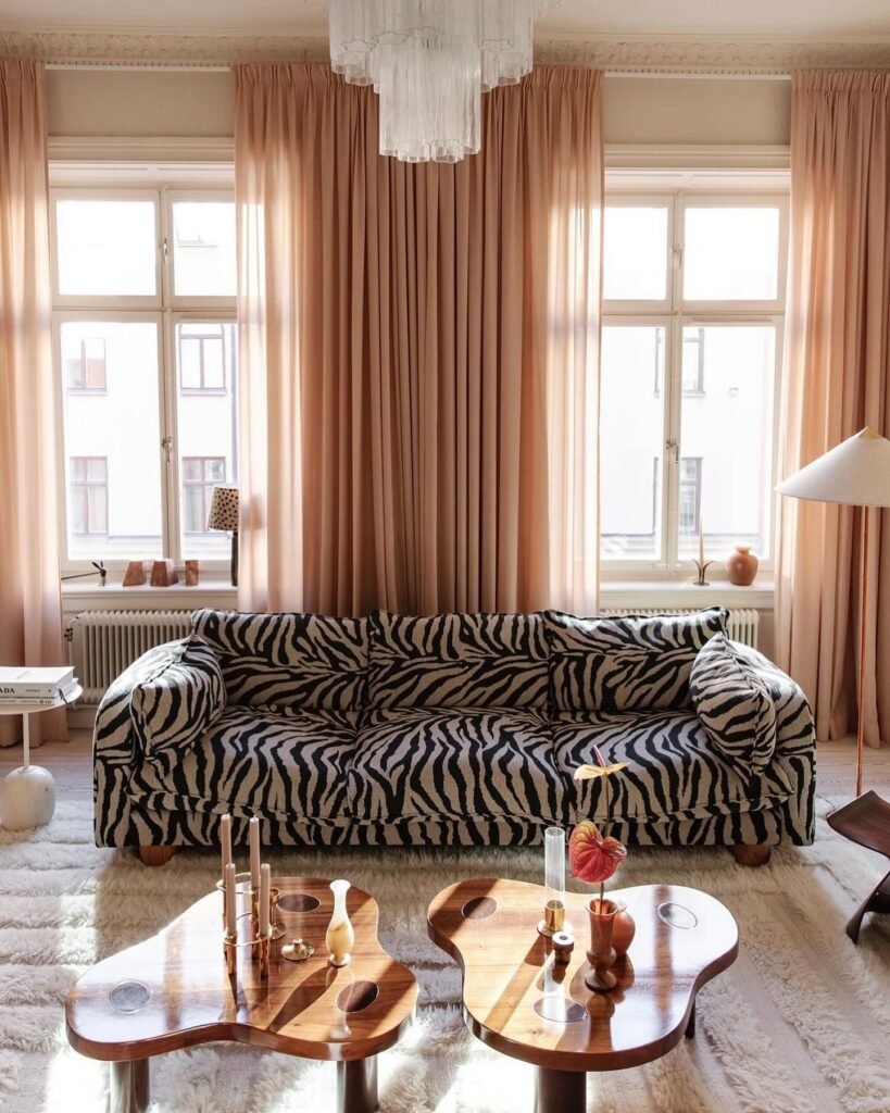 Modern Old Money Style: Eclectic Living Room