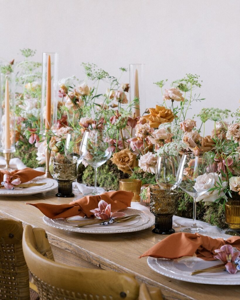 Natural Spring Centerpiece with Textural Elements
