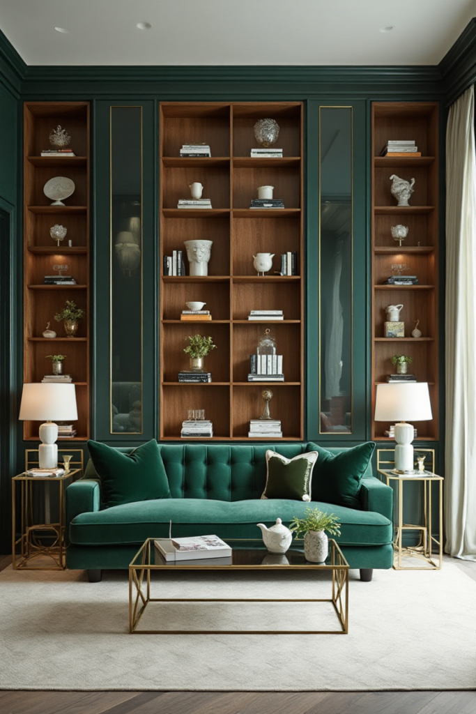 Library Rooms Ideas: Emerald Art Deco Study