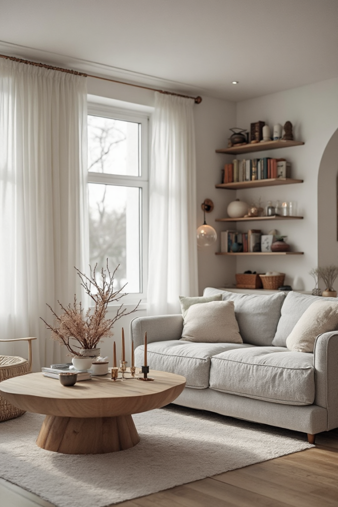 Scandinavian-Inspired Grey Couch Decor