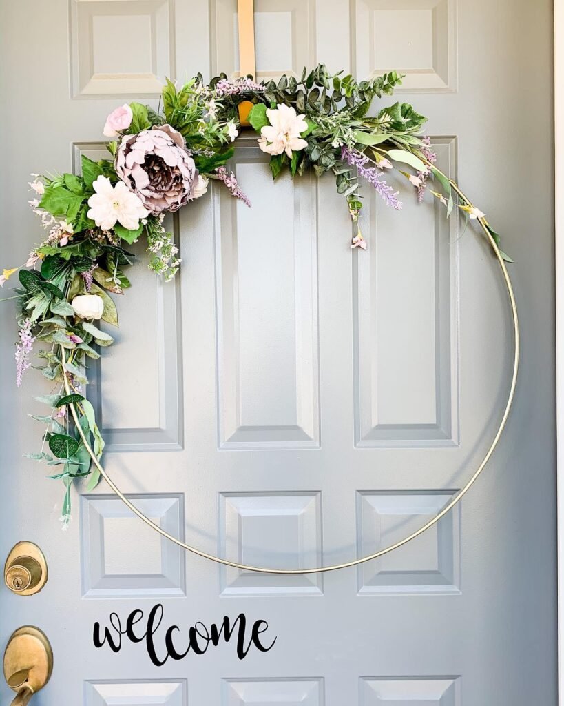 Modern Hoop Spring Wreath Design