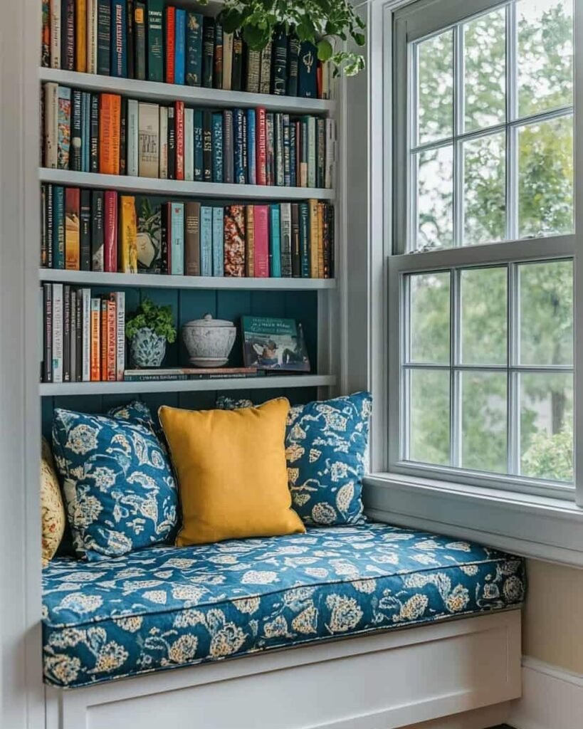 Small Library Room: Window Seat Sanctuary