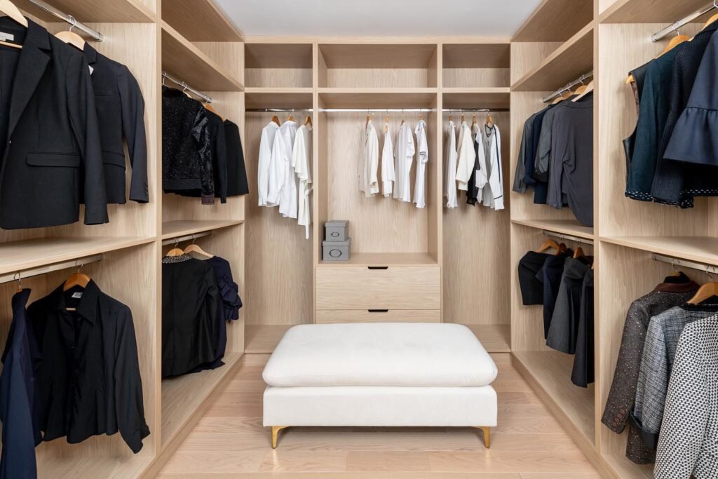 12x6 Walk In Closet Layout with Modern Simplicity