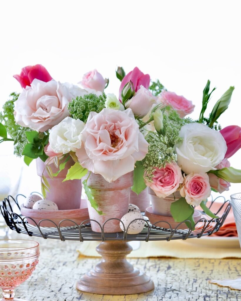 Spring Centerpiece Ideas with Garden Roses