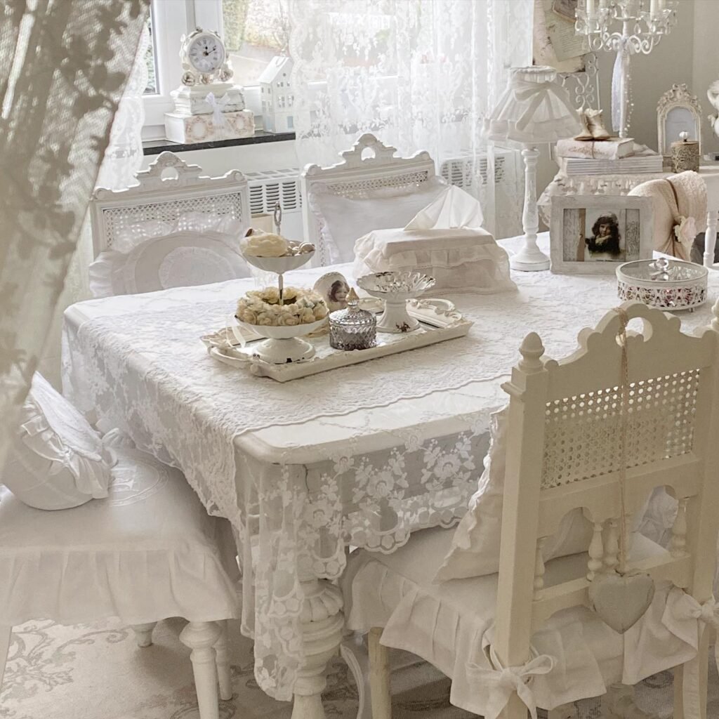 Dreamy All-White Table Setting